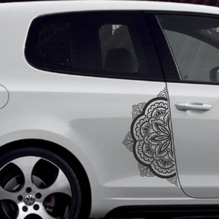 Aufkleber SET Auto Car Tattoo Style Seiten Tribal Dekor Pferd Gecko Power Blumen Ranke Fee Hexe Blumen Blüten Gecko Farbe