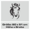 Aufkleber Auto Pferd Fohlen Stute Hengst Hufeisen Glück Spruch Dekor Stall Pferdehof Reiten Sport Familie Pony Sticker