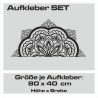 Aufkleber SET Auto Car Tattoo Style Seiten Tribal Dekor Pferd Gecko Power Blumen Ranke Fee Hexe Blumen Blüten Gecko Farbe