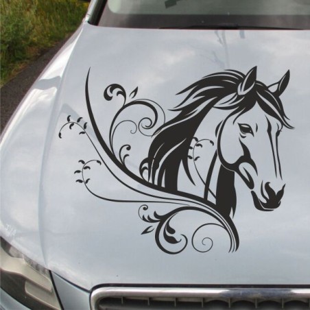 Aufkleber Auto Pferd Fohlen Stute Hengst Hufeisen Glück Spruch Dekor Stall Pferdehof Reiten Sport Familie Pony Sticker