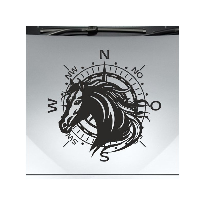 Aufkleber Auto Pferd Fohlen Stute Hengst Hufeisen Glück Spruch Dekor Stall Pferdehof Reiten Sport Familie Pony Sticker