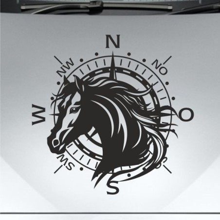 Aufkleber Auto Pferd Fohlen Stute Hengst Hufeisen Glück Spruch Dekor Stall Pferdehof Reiten Sport Familie Pony Sticker