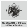 Aufkleber Auto Pferd Fohlen Stute Hengst Hufeisen Glück Spruch Dekor Stall Pferdehof Reiten Sport Familie Pony Sticker
