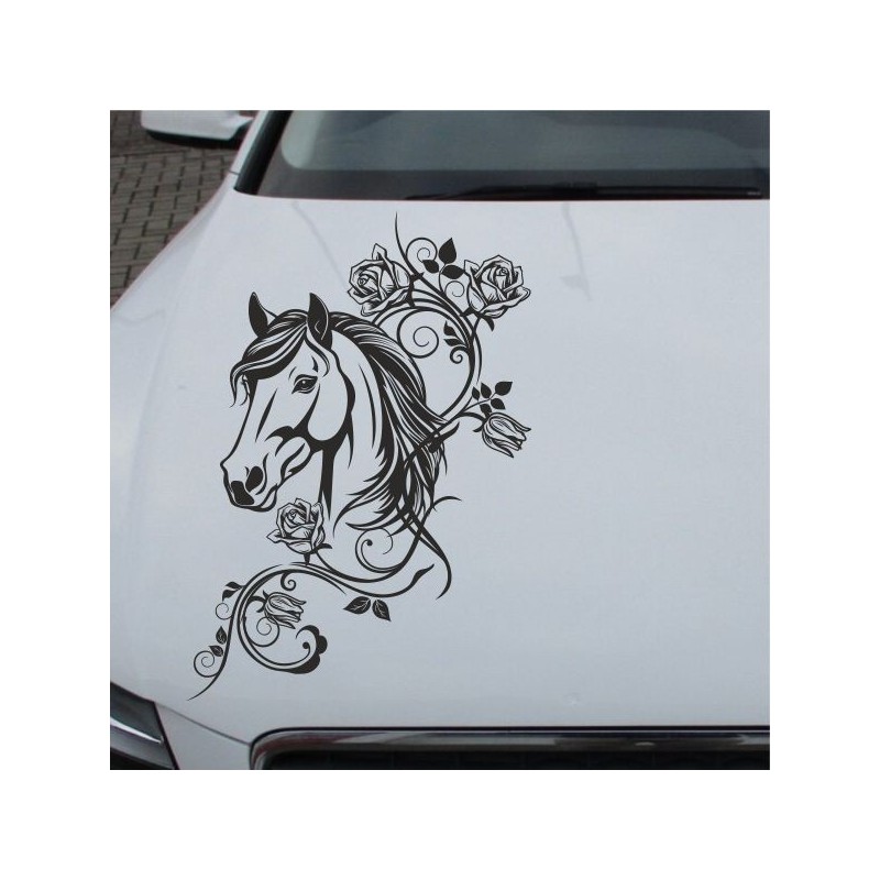 Aufkleber Auto Pferd Fohlen Stute Hengst Hufeisen Glück Spruch Dekor Stall Pferdehof Reiten Sport Familie Pony Sticker