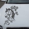 Aufkleber Auto Pferd Fohlen Stute Hengst Hufeisen Glück Spruch Dekor Stall Pferdehof Reiten Sport Familie Pony Sticker