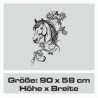 Aufkleber Auto Pferd Fohlen Stute Hengst Hufeisen Glück Spruch Dekor Stall Pferdehof Reiten Sport Familie Pony Sticker