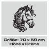 Aufkleber Auto Pferd Fohlen Stute Hengst Hufeisen Glück Spruch Dekor Stall Pferdehof Reiten Sport Familie Pony Sticker