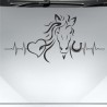 Aufkleber Auto Pferd Fohlen Stute Hengst Hufeisen Glück Spruch Dekor Stall Pferdehof Reiten Sport Familie Pony Sticker