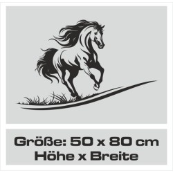 Aufkleber Auto Pferd Fohlen Stute Hengst Hufeisen Glück Spruch Dekor Stall Pferdehof Reiten Sport Familie Pony Sticker