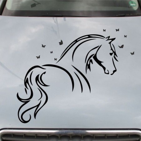 Aufkleber Auto Pferd Fohlen Stute Hengst Hufeisen Glück Spruch Dekor Stall Pferdehof Reiten Sport Familie Pony Sticker