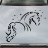 Aufkleber Auto Pferd Fohlen Stute Hengst Hufeisen Glück Spruch Dekor Stall Pferdehof Reiten Sport Familie Pony Sticker