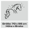 Aufkleber Auto Pferd Fohlen Stute Hengst Hufeisen Glück Spruch Dekor Stall Pferdehof Reiten Sport Familie Pony Sticker