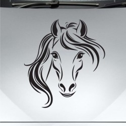 Aufkleber Auto Pferd Fohlen Stute Hengst Hufeisen Glück Spruch Dekor Stall Pferdehof Reiten Sport Familie Pony Sticker