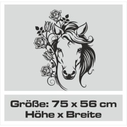 Aufkleber Auto Pferd Fohlen Stute Hengst Hufeisen Glück Spruch Dekor Stall Pferdehof Reiten Sport Familie Pony Sticker