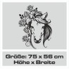 Aufkleber Auto Pferd Fohlen Stute Hengst Hufeisen Glück Spruch Dekor Stall Pferdehof Reiten Sport Familie Pony Sticker