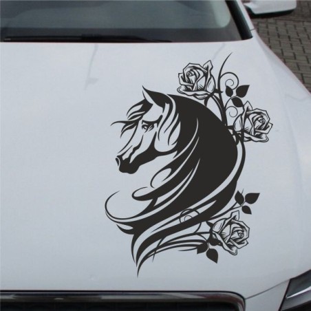 Aufkleber Auto Pferd Fohlen Stute Hengst Hufeisen Glück Spruch Dekor Stall Pferdehof Reiten Sport Familie Pony Sticker