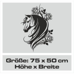 Aufkleber Auto Pferd Fohlen Stute Hengst Hufeisen Glück Spruch Dekor Stall Pferdehof Reiten Sport Familie Pony Sticker