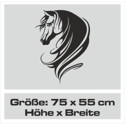 Aufkleber Auto Pferd Fohlen Stute Hengst Hufeisen Glück Spruch Dekor Stall Pferdehof Reiten Sport Familie Pony Sticker