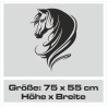 Aufkleber Auto Pferd Fohlen Stute Hengst Hufeisen Glück Spruch Dekor Stall Pferdehof Reiten Sport Familie Pony Sticker