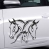 Aufkleber Auto Pferd Fohlen Stute Hengst Hufeisen Glück Spruch Dekor Stall Pferdehof  Sport Familie Pony Kinder Pferdeanhänger
