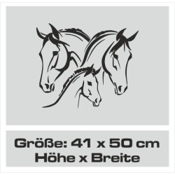 Aufkleber Auto Pferd Fohlen Stute Hengst Hufeisen Glück Spruch Dekor Stall Pferdehof  Sport Familie Pony Kinder Pferdeanhänger
