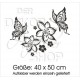 Motorhauben Aufkleber Auto Dekor Schmetterling Blüten Blumen Tattoo Sticker Lack & Glas