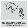 Aufkleber Auto Pferd Fohlen Stute Hengst Hufeisen Glück Spruch Dekor Stall Pferdehof  Sport Familie Pony Kinder Pferdeanhänger