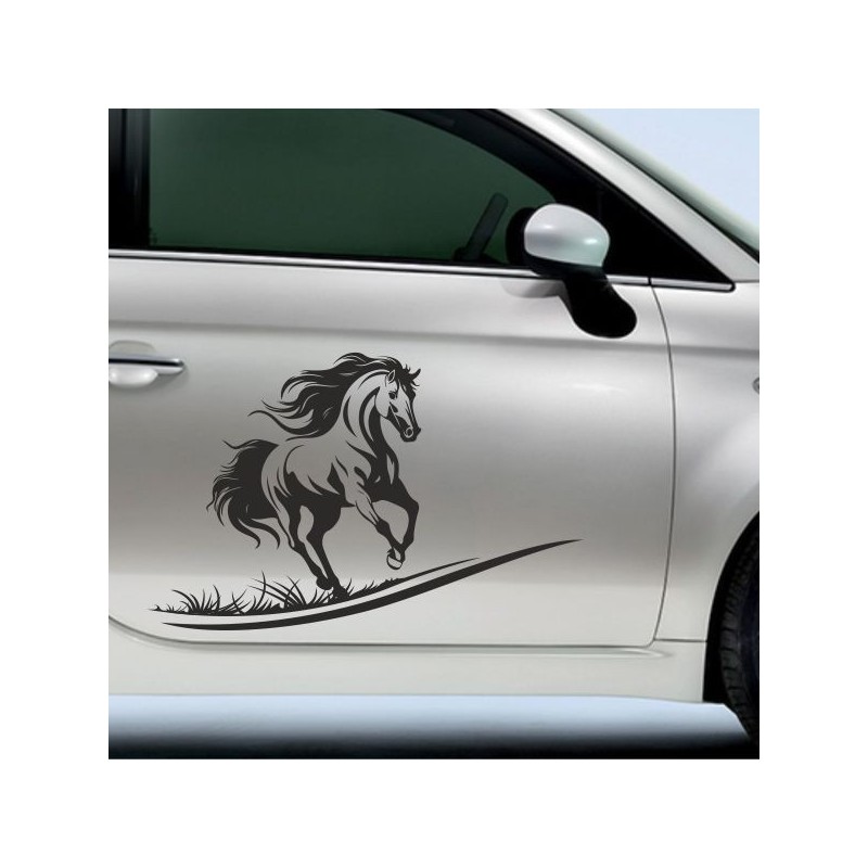 Aufkleber Auto Pferd Fohlen Stute Hengst Hufeisen Glück Spruch Dekor Stall Pferdehof  Sport Familie Pony Kinder Pferdeanhänger