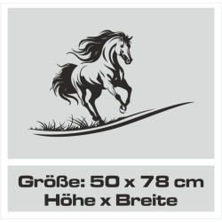 Aufkleber Auto Pferd Fohlen Stute Hengst Hufeisen Glück Spruch Dekor Stall Pferdehof  Sport Familie Pony Kinder Pferdeanhänger