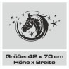 Aufkleber Auto Pferd Fohlen Stute Hengst Hufeisen Glück Spruch Dekor Stall Pferdehof  Sport Familie Pony Kinder Pferdeanhänger
