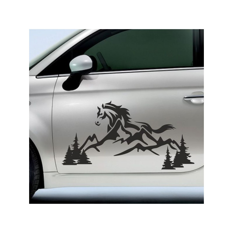 Aufkleber Auto Pferd Fohlen Stute Hengst Hufeisen Glück Spruch Dekor Stall Pferdehof  Sport Familie Pony Kinder Pferdeanhänger