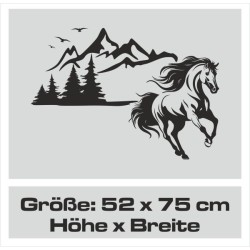 Aufkleber Auto Pferd Fohlen Stute Hengst Hufeisen Glück Spruch Dekor Stall Pferdehof  Sport Familie Pony Kinder Pferdeanhänger