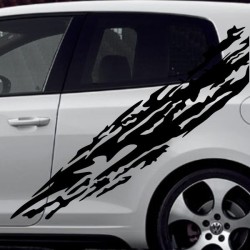 Aufkleber SET Auto Car Tattoo Style Seiten Tribal Dekor Pferd Gecko Power Blumen Ranke Fee Hexe Blumen Blüten Gecko Farbe