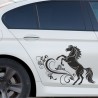 Aufkleber Auto Pferd Fohlen Stute Hengst Hufeisen Glück Spruch Dekor Stall Pferdehof  Sport Familie Pony Kinder Pferdeanhänger
