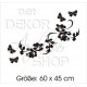 Motorhauben Aufkleber Auto Blumen Blüten Efeu Ranke Dekor  Tattoo Sticker Lack & Glas