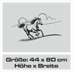 Aufkleber Auto Pferd Fohlen Stute Hengst Hufeisen Glück Spruch Dekor Stall Pferdehof  Sport Familie Pony Kinder Pferdeanhänger