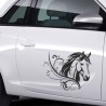 Aufkleber Auto Pferd Fohlen Stute Hengst Hufeisen Glück Spruch Dekor Stall Pferdehof  Sport Familie Pony Kinder Pferdeanhänger