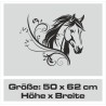 Aufkleber Auto Pferd Fohlen Stute Hengst Hufeisen Glück Spruch Dekor Stall Pferdehof  Sport Familie Pony Kinder Pferdeanhänger