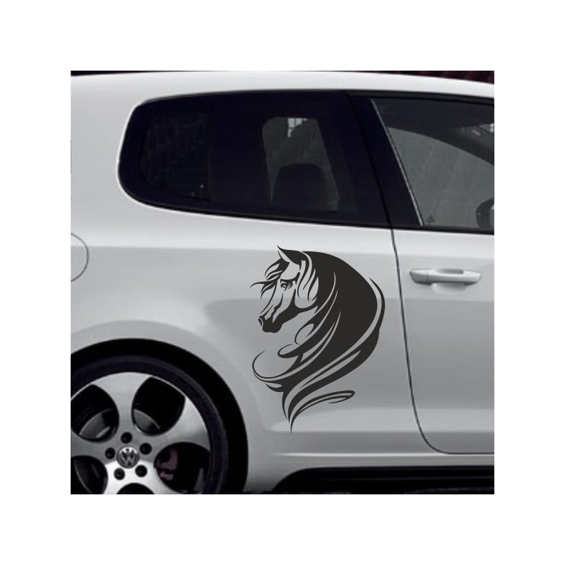 Aufkleber Auto Pferd Fohlen Stute Hengst Hufeisen Glück Spruch Dekor Stall Pferdehof  Sport Familie Pony Kinder Pferdeanhänger