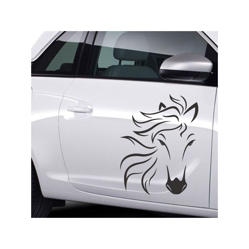 Aufkleber Auto Pferd Fohlen Stute Hengst Hufeisen Glück Spruch Dekor Stall Pferdehof  Sport Familie Pony Kinder Pferdeanhänger