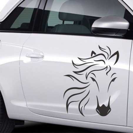 Aufkleber Auto Pferd Fohlen Stute Hengst Hufeisen Glück Spruch Dekor Stall Pferdehof  Sport Familie Pony Kinder Pferdeanhänger
