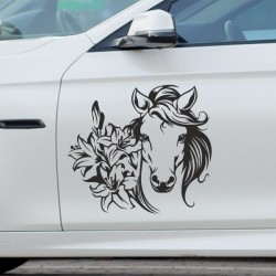 Aufkleber Auto Pferd Fohlen Stute Hengst Hufeisen Glück Spruch Dekor Stall Pferdehof  Sport Familie Pony Kinder Pferdeanhänger