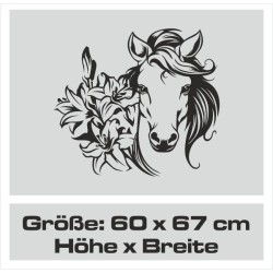 Aufkleber Auto Pferd Fohlen Stute Hengst Hufeisen Glück Spruch Dekor Stall Pferdehof  Sport Familie Pony Kinder Pferdeanhänger