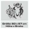 Aufkleber Auto Pferd Fohlen Stute Hengst Hufeisen Glück Spruch Dekor Stall Pferdehof  Sport Familie Pony Kinder Pferdeanhänger