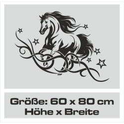 Aufkleber Auto Pferd Fohlen Stute Hengst Hufeisen Glück Spruch Dekor Stall Pferdehof  Sport Familie Pony Kinder Pferdeanhänger