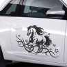 Aufkleber Auto Pferd Fohlen Stute Hengst Hufeisen Glück Spruch Dekor Stall Pferdehof  Sport Familie Pony Kinder Pferdeanhänger