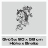 Wandaufkleber Aufkleber Wand Wandtattoo Tattoo Pferde Dekor Pferd Stute Pony Hengst Reiten Hof Sport Kids Hufeisen Glück Hof