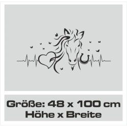 Wandaufkleber Aufkleber Wand Wandtattoo Tattoo Pferde Dekor Pferd Stute Pony Hengst Reiten Hof Sport Kids Hufeisen Glück Hof