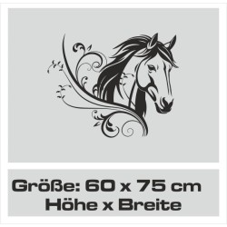 Wandaufkleber Aufkleber Wand Wandtattoo Tattoo Pferde Dekor Pferd Stute Pony Hengst Reiten Hof Sport Kids Hufeisen Glück Hof