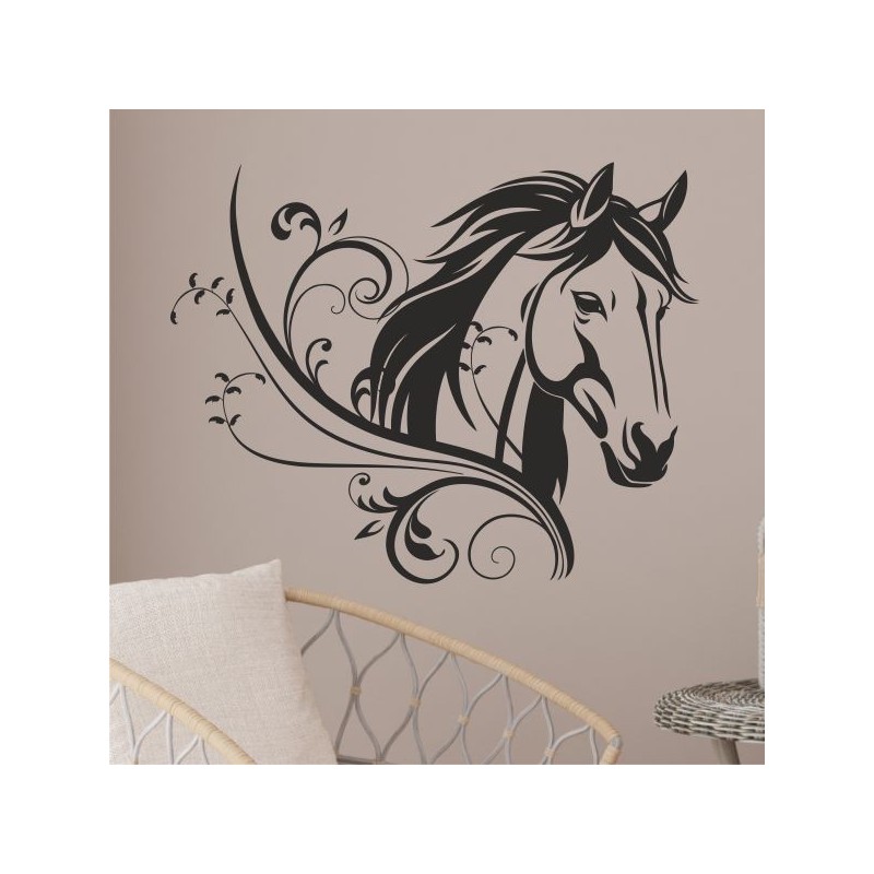 Wandaufkleber Aufkleber Wand Wandtattoo Tattoo Pferde Dekor Pferd Stute Pony Hengst Reiten Hof Sport Kids Hufeisen Glück Hof